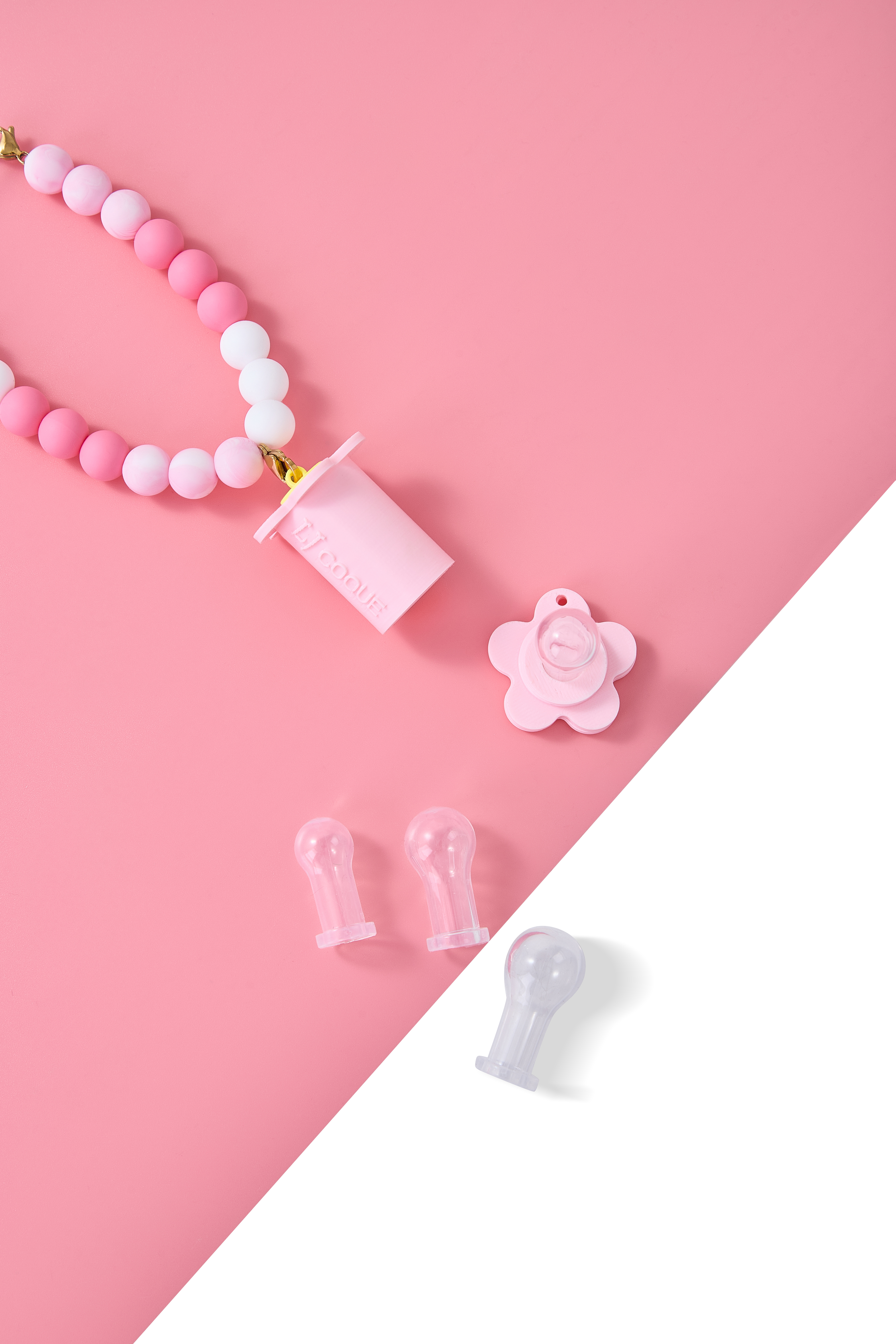 Convertible Pacifier Light Pink Flower