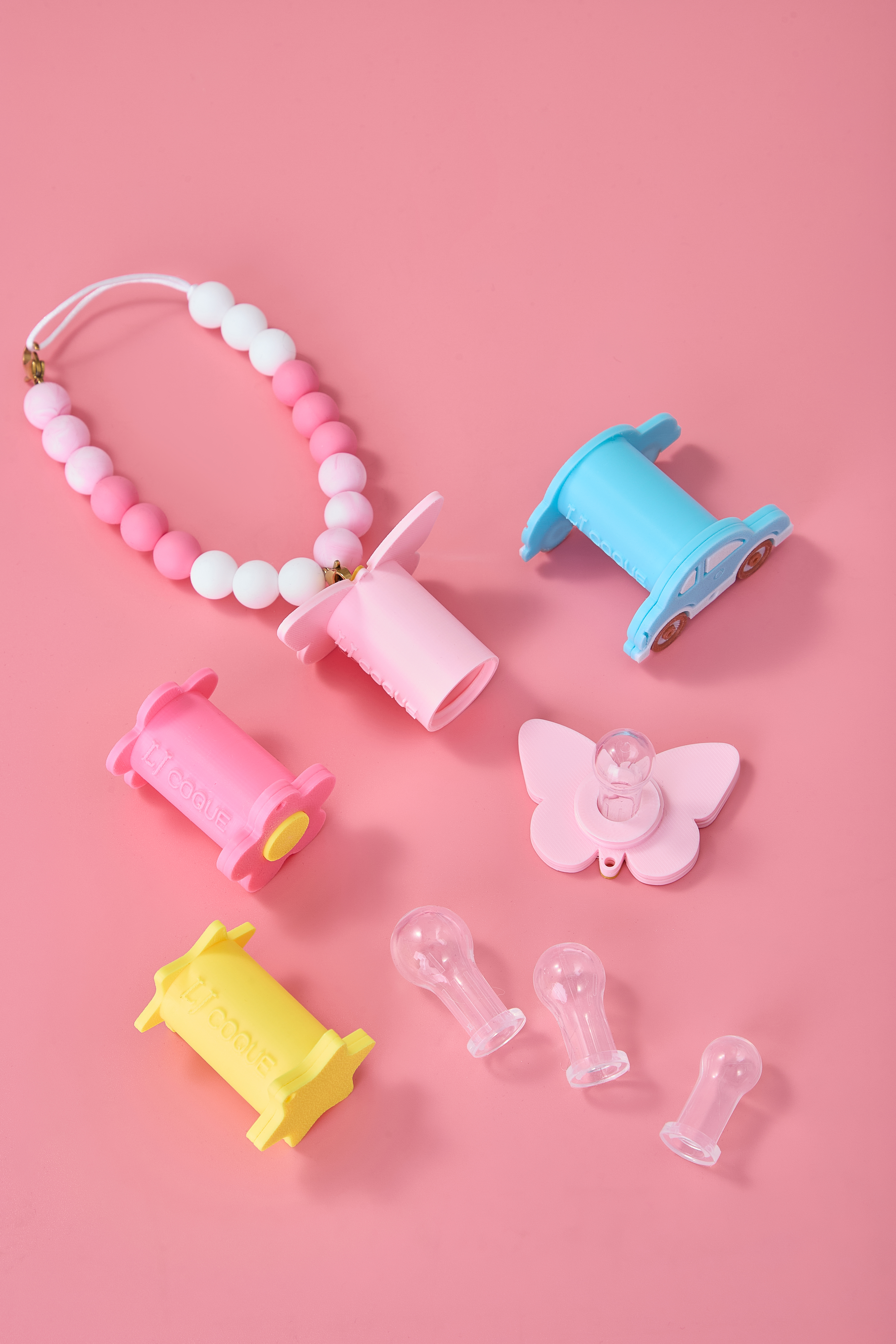 Convertible pacifier in light pink